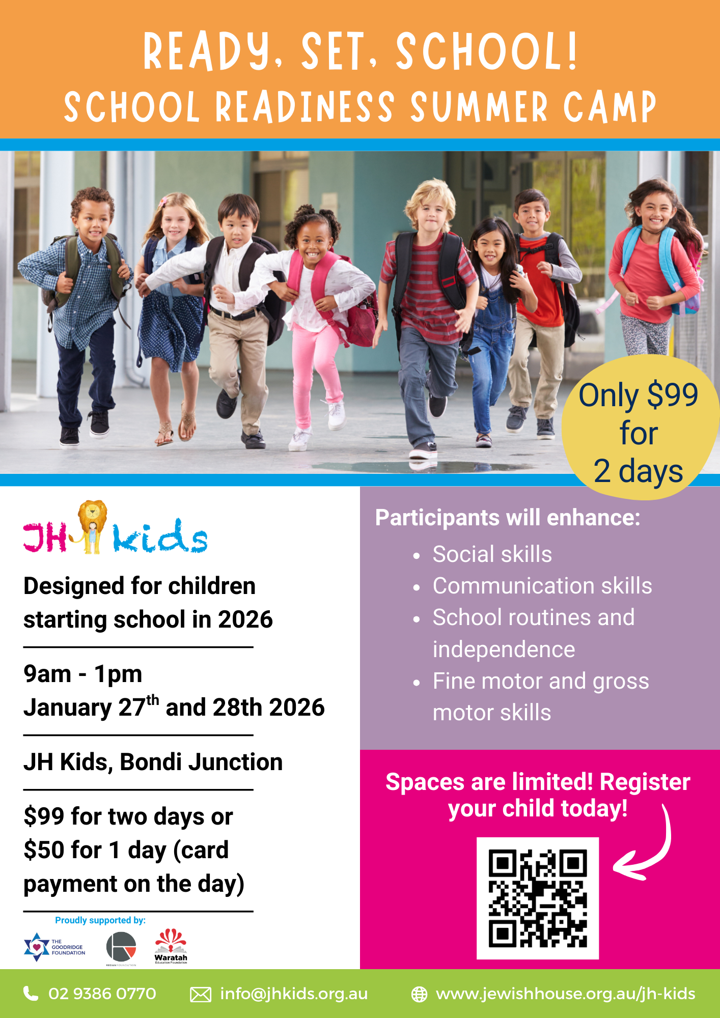 JH Kids 2026 Ready for School Summer Camp - Vertical Flyer (2)