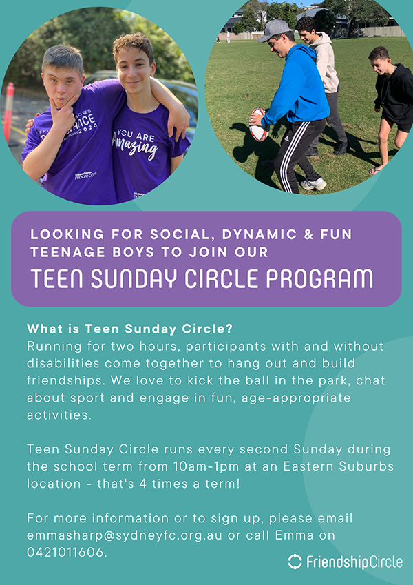 Teen Sunday Circle Volunteer Call-Out